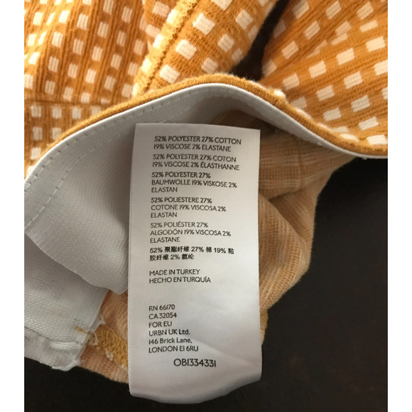 Anthropologie Maeve Mollie Flare Yellow/White Gingham Pants - Size Extra Small - Picture 11 of 11